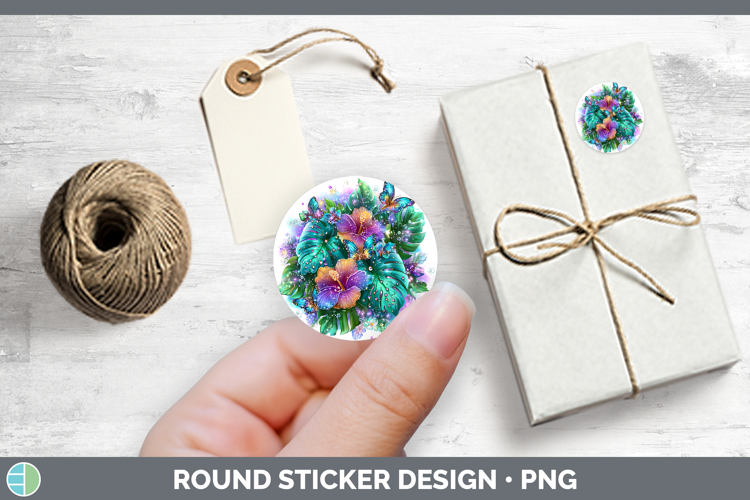 Best Sellers 04 Rainbow Summer Monstera Stickers | Round Lab