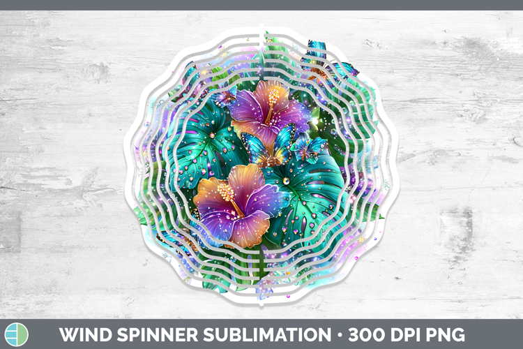 Best Sellers 04 Rainbow Summer Monstera Wind Spinner Sublima