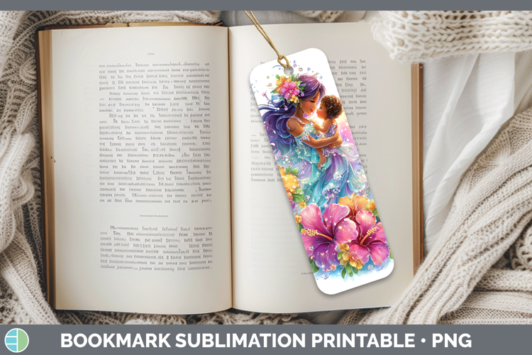 Best Sellers 04 Rainbow Summer Mother Child Bookmark Sublima