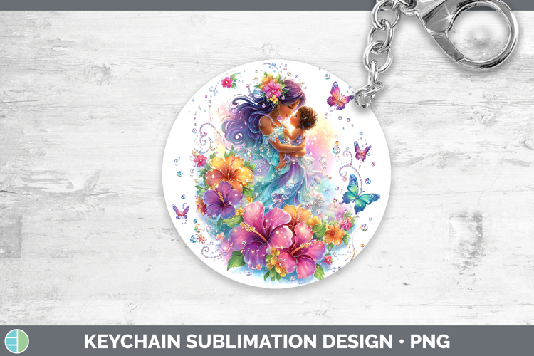Best Sellers 04 Rainbow Summer Mother Child Keychain Sublima