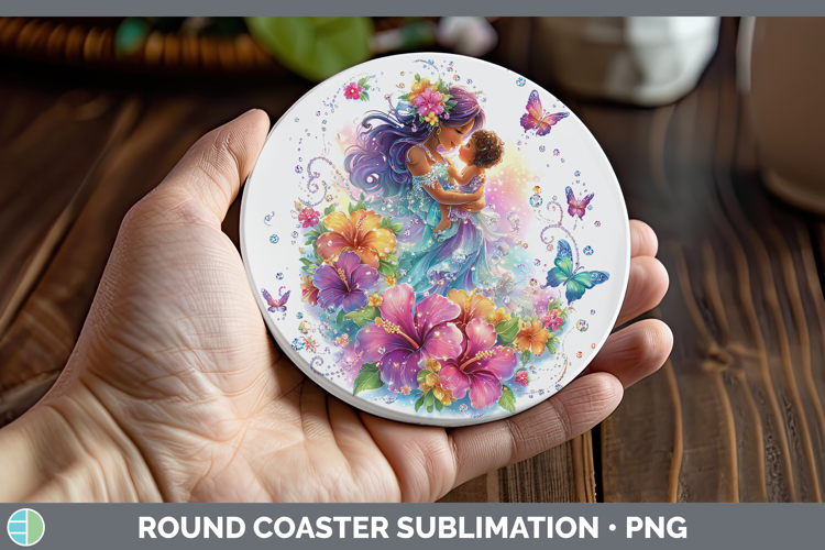 Best Sellers 04 Rainbow Summer Mother Child Round Coaster Su