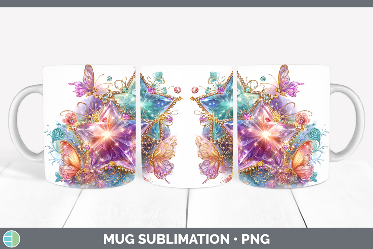 Best Sellers 04 Rainbow Summer Stars Mug Wrap Sublimation Co
