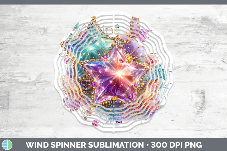Best Sellers 04 Rainbow Summer Stars Wind Spinner Sublimatio