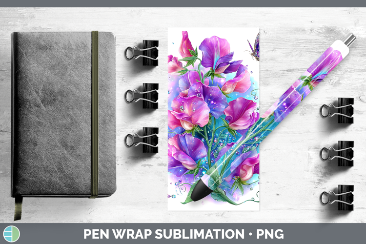 Best Sellers 04 Rainbow Summer Sweet Pea Pen Wrap Sublimatio