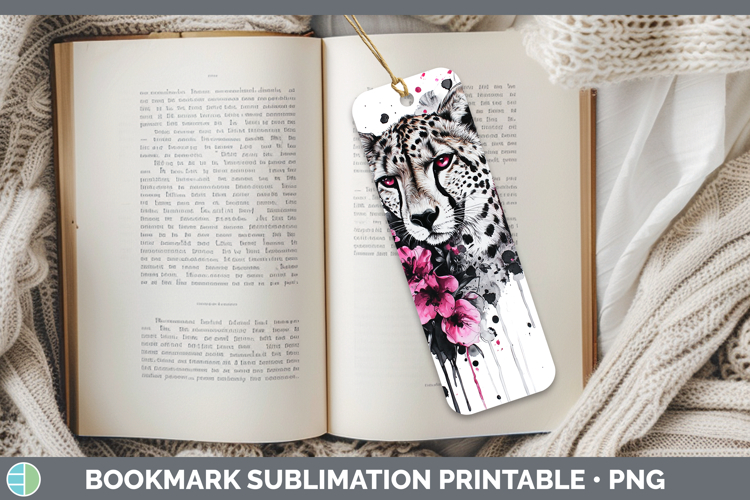 Best Sellers 05 Pink Drips Cheetah Bookmark Sublimation Prin