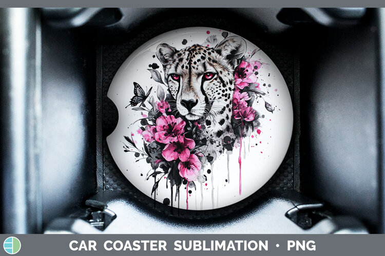 GorgeousBest Sellers 05 Pink Drips Car Coaster design.