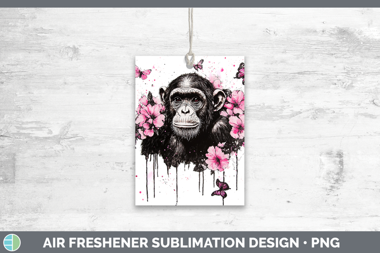 Best Sellers 05 Pink Drips Chimpanzee Air Freshener Sublimat