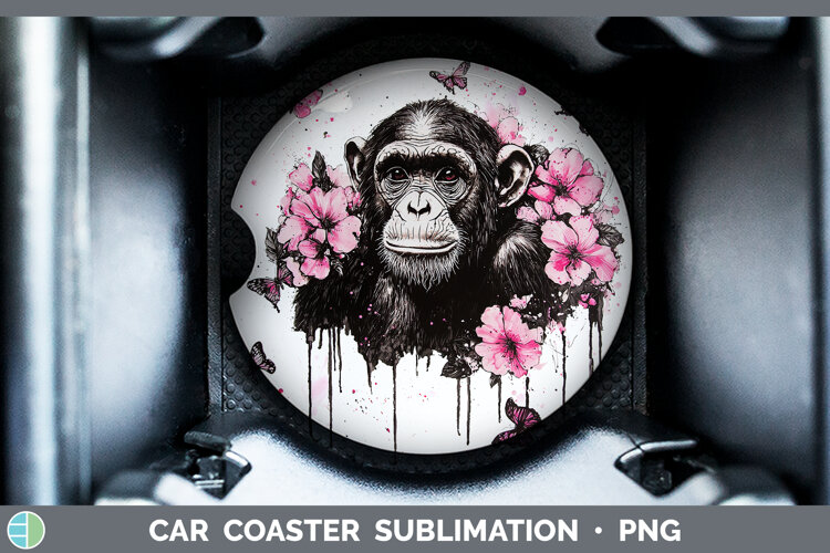 GorgeousBest Sellers 05 Pink Drips Car Coaster design.