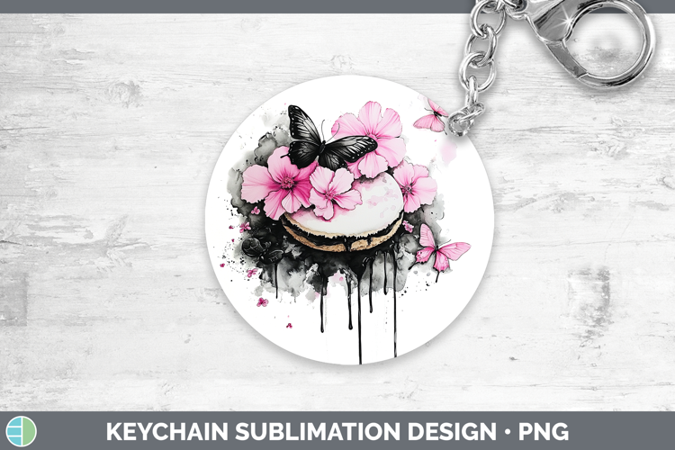Best Sellers 05 Pink Drips Cookies Keychain Sublimation Keyr