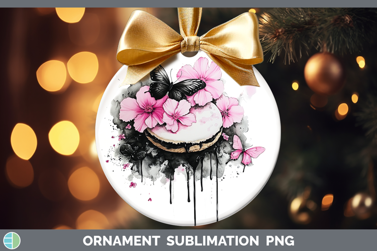 Best Sellers 05 Pink Drips Cookies Ornament Sublimation Baub