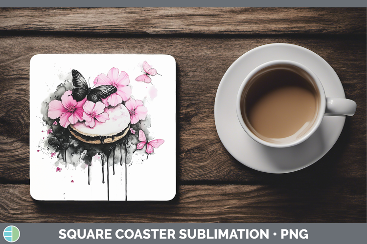 Best Sellers 05 Pink Drips Cookies Square Coaster Sublimatio