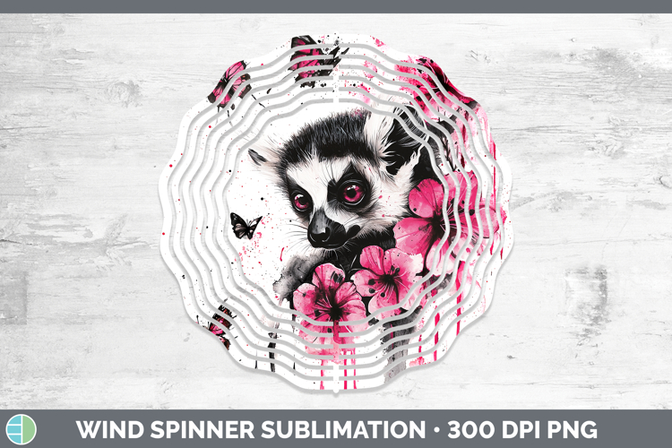 Best Sellers 05 Pink Drips Lemur Wind Spinner Sublimation Sp