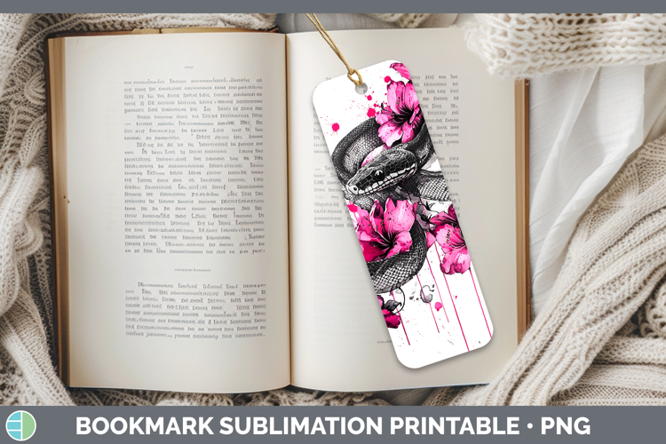 Best Sellers 05 Pink Drips Snake Bookmark Sublimation Printa