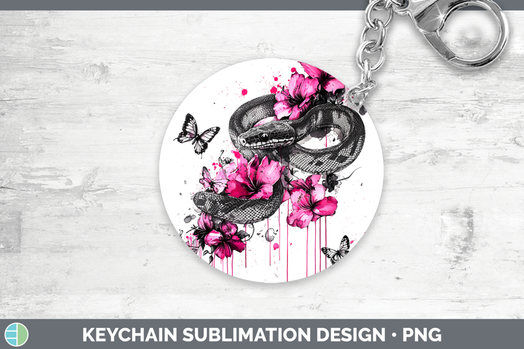 Best Sellers 05 Pink Drips Snake Keychain Sublimation Keyrin