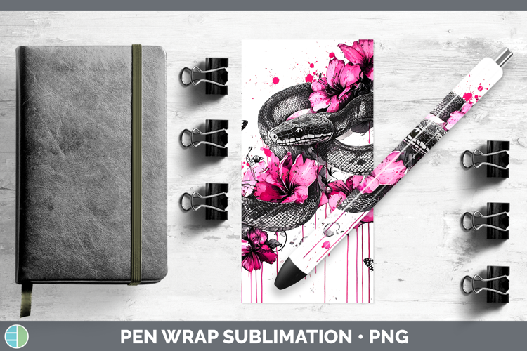 Best Sellers 05 Pink Drips Snake Pen Wrap Sublimation Pen De