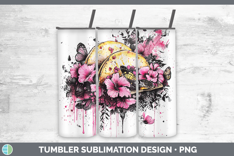 Best Sellers 05 Pink Drips Tacos Tumbler Sublimation 20 oz S