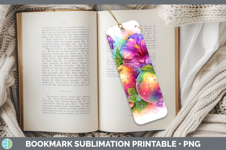 Best Sellers 05 Rainbow Summer Apple Bookmark Sublimation Pr