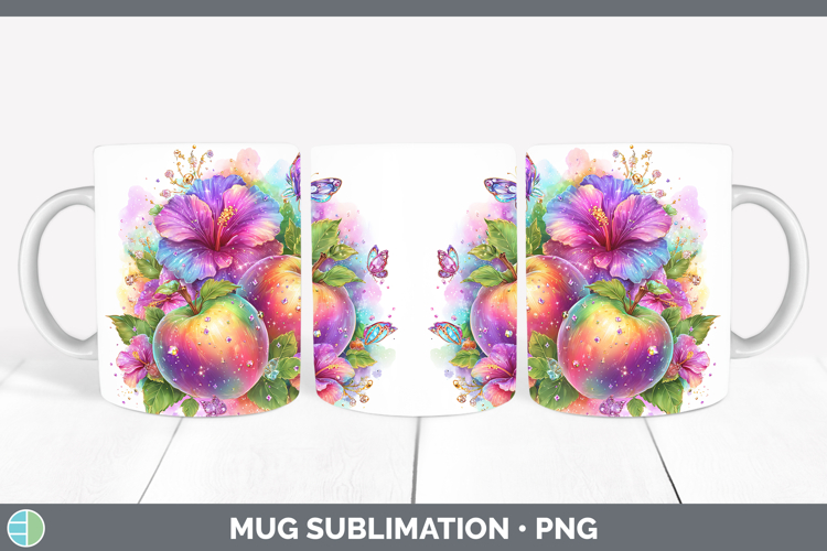 Best Sellers 05 Rainbow Summer Apple Mug Wrap Sublimation Co