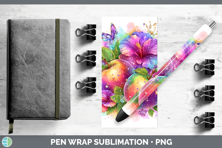 Best Sellers 05 Rainbow Summer Apple Pen Wrap Sublimation Pe