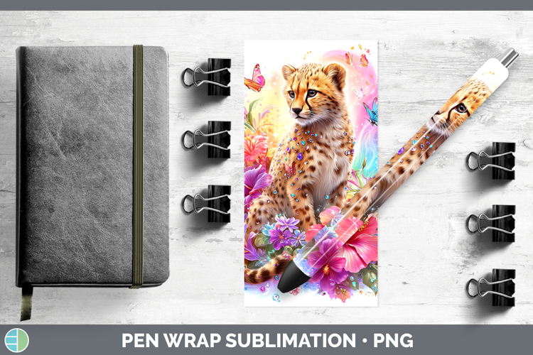 Best Sellers 05 Rainbow Summer Cheetah Pen Wrap Sublimation