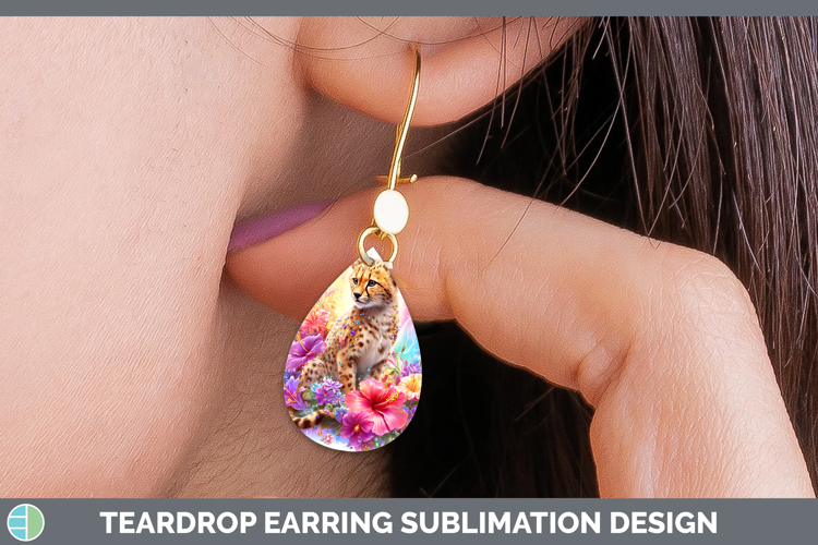 Best Sellers 05 Rainbow Summer Cheetah Teardrop Earrings Sub