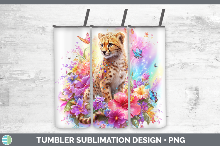 Best Sellers 05 Rainbow Summer Cheetah Tumbler Sublimation 2