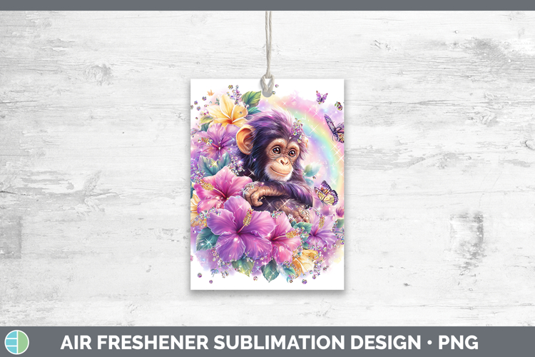 Best Sellers 05 Rainbow Summer Chimpanzee Air Freshener Subl