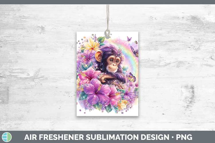 Best Sellers 05 Rainbow Summer Chimpanzee Air Freshener Subl