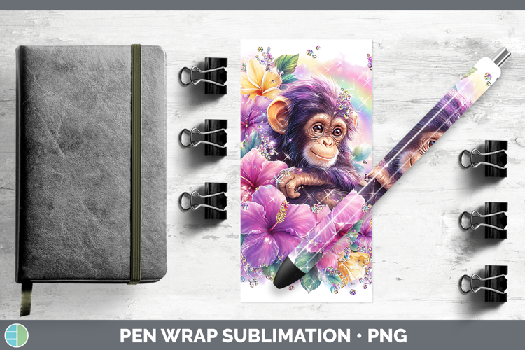 Best Sellers 05 Rainbow Summer Chimpanzee Pen Wrap Sublimati
