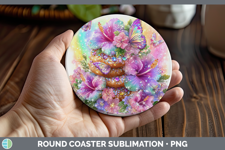 Best Sellers 05 Rainbow Summer Cookies Round Coaster Sublima