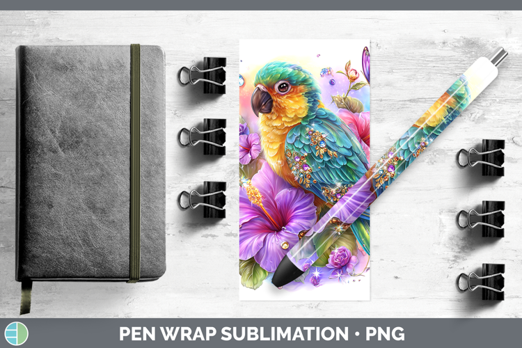 Best Sellers 05 Rainbow Summer Parrot Pen Wrap Sublimation P