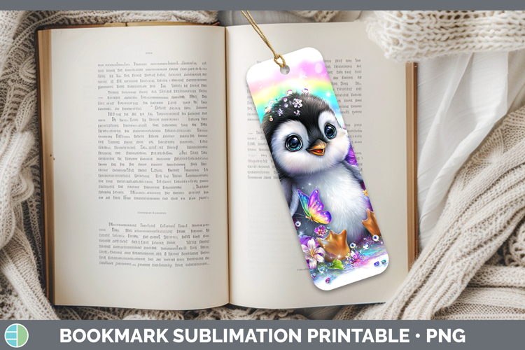 Best Sellers 05 Rainbow Summer Penguin Bookmark Sublimation