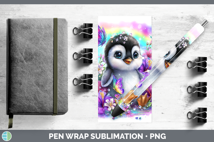 Best Sellers 05 Rainbow Summer Penguin Pen Wrap Sublimation