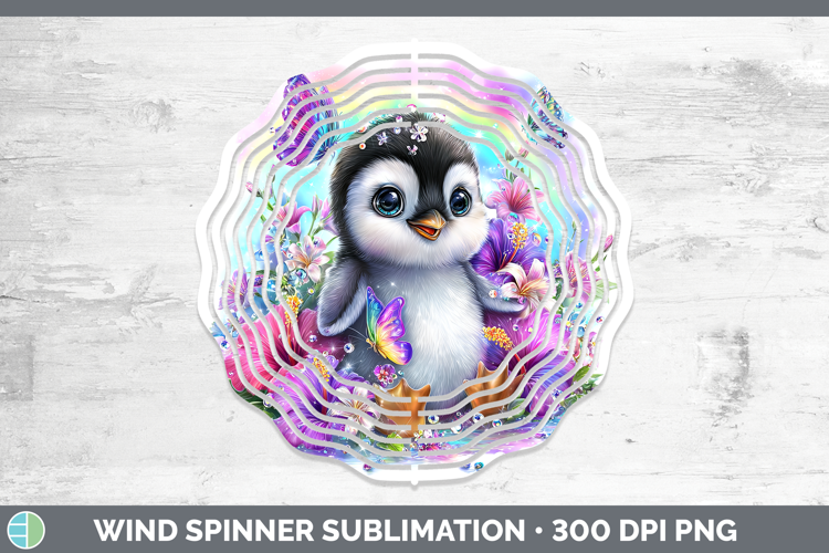 Best Sellers 05 Rainbow Summer Penguin Wind Spinner Sublimat