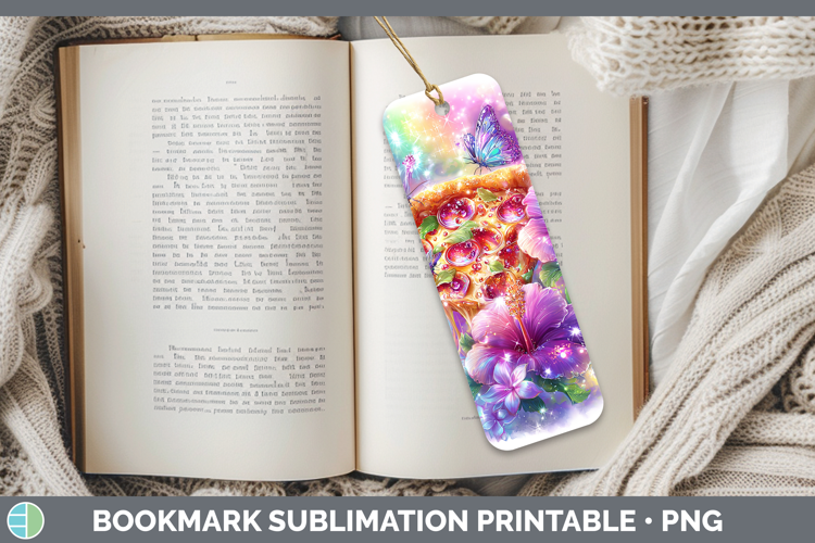 Best Sellers 05 Rainbow Summer Pizza Bookmark Sublimation Pr