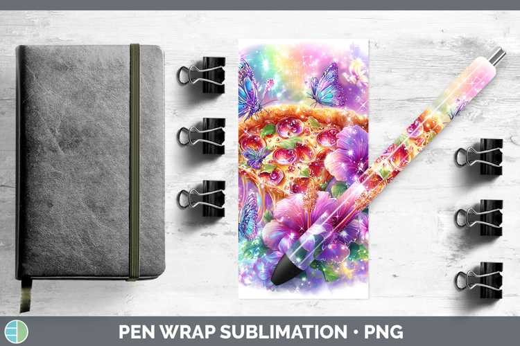Best Sellers 05 Rainbow Summer Pizza Pen Wrap Sublimation Pe