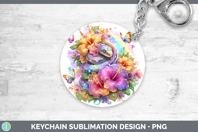Best Sellers 05 Rainbow Summer Snake Keychain Sublimation Ke