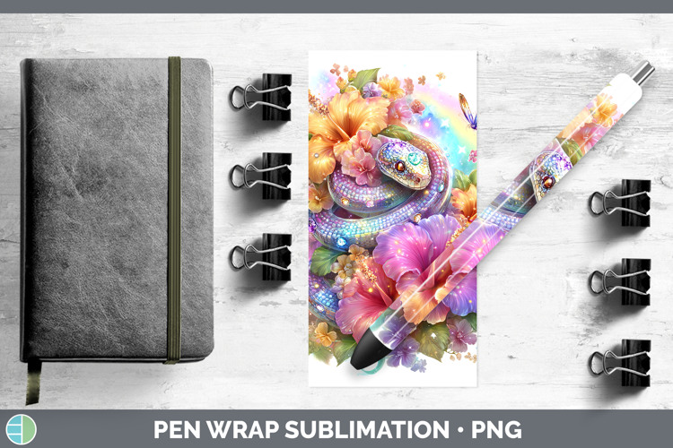 Best Sellers 05 Rainbow Summer Snake Pen Wrap Sublimation Pe