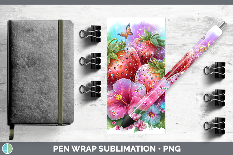 Best Sellers 05 Rainbow Summer Strawberry Pen Wrap Sublimati