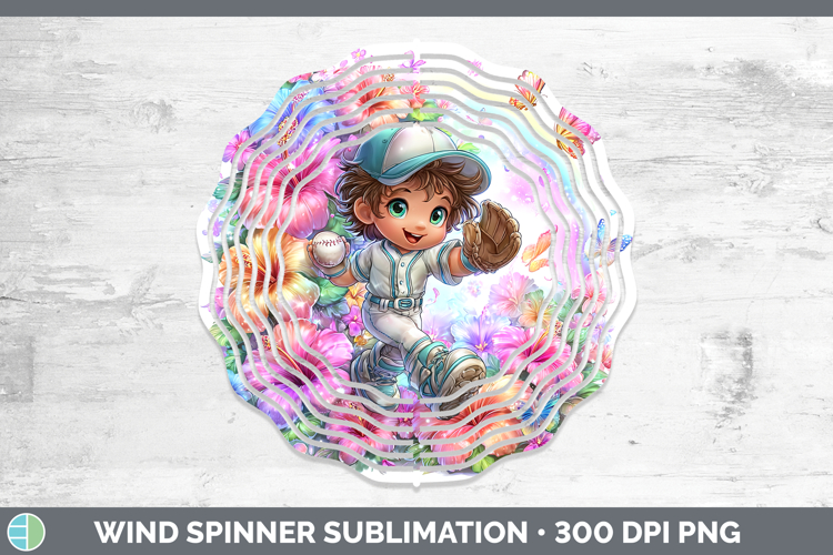 Baseball Wind Spinner Best Sellers 06 Rainbow Summer Sublima
