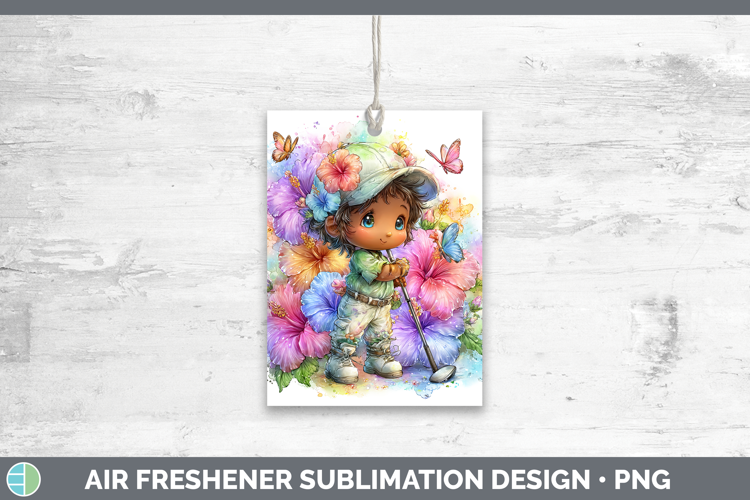 Boy Golfer Air Freshener Best Sellers 06 Rainbow Summer Subl