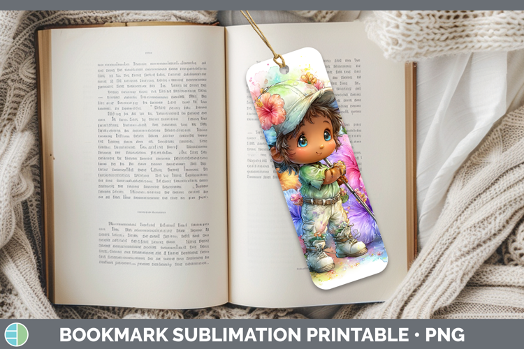 Boy Golfer Bookmark Best Sellers 06 Rainbow Summer Sublimati