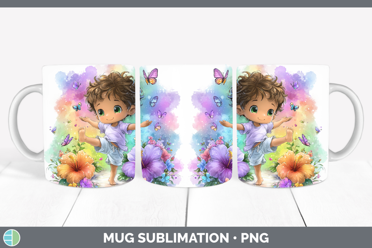 Boy Gymnast Mug Wrap Best Sellers 06 Rainbow Summer Sublimat