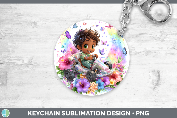 Boy Race Car Driver Keychain Best Sellers 06 Rainbow Summer