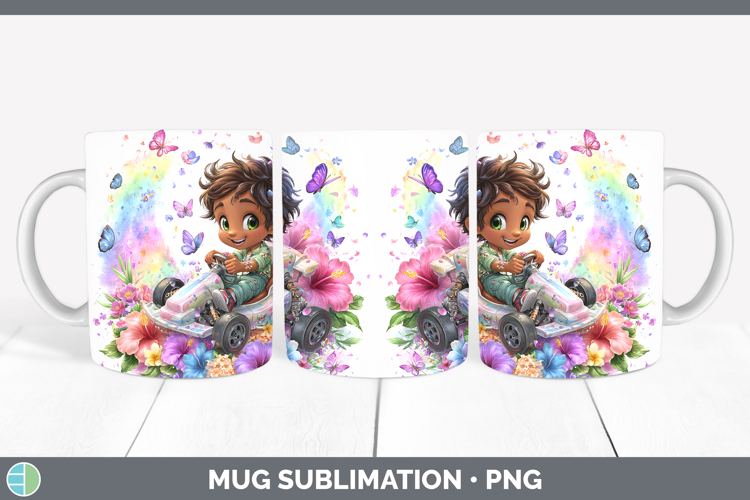 Boy Race Car Driver Mug Wrap Best Sellers 06 Rainbow Summer