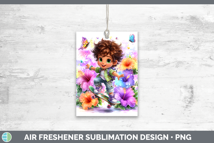 Boy Skateboarder Air Freshener Best Sellers 06 Rainbow Summe