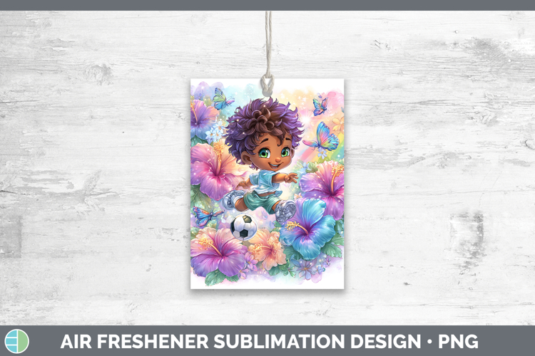 Boy Soccer Air Freshener Best Sellers 06 Rainbow Summer Subl