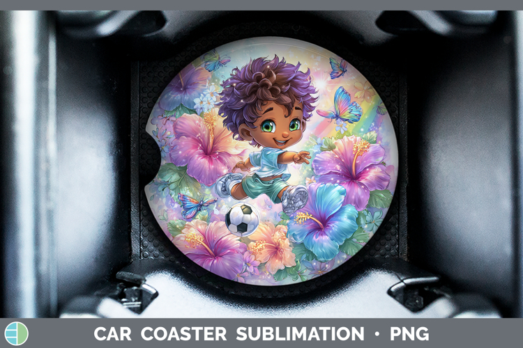 Boy Soccer Car Coaster Best Sellers 06 Rainbow Summer Sublim