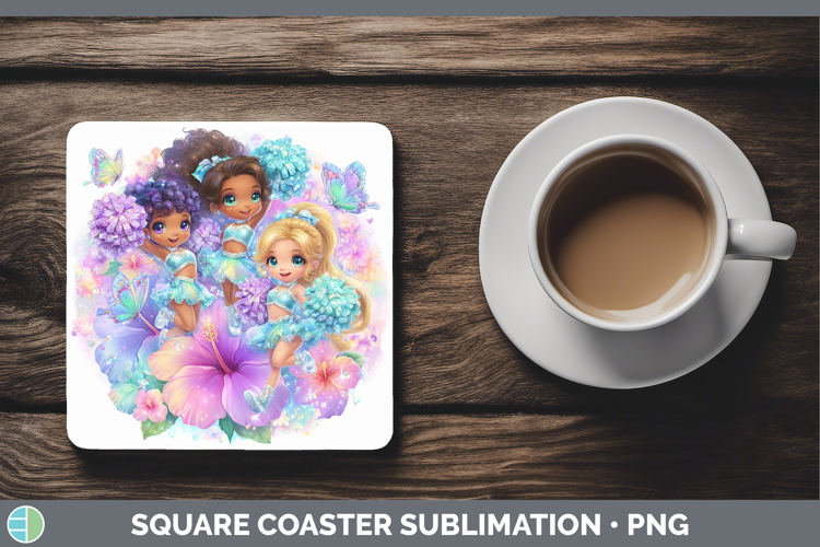 Cheerleaders Square Coaster Best Sellers 06 Rainbow Summer S