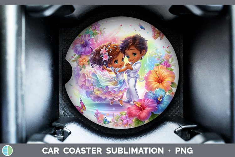 Dancing Couple Car Coaster Best Sellers 06 Rainbow Summer Su